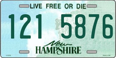 NH license plate 1215876