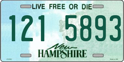 NH license plate 1215893