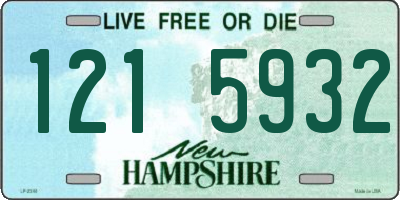 NH license plate 1215932