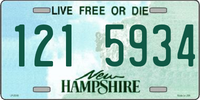NH license plate 1215934