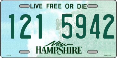 NH license plate 1215942