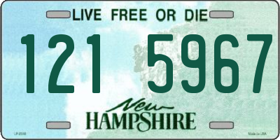 NH license plate 1215967