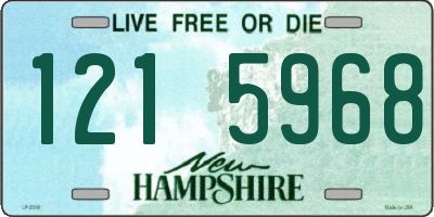 NH license plate 1215968