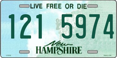 NH license plate 1215974
