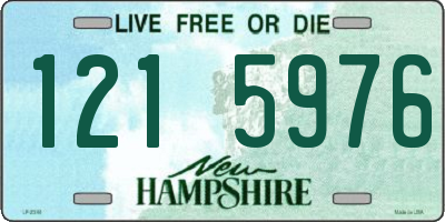 NH license plate 1215976