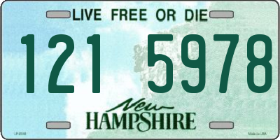 NH license plate 1215978
