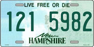 NH license plate 1215982