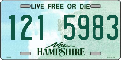 NH license plate 1215983