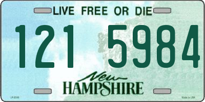 NH license plate 1215984