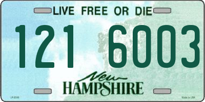 NH license plate 1216003