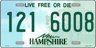 NH license plate 1216008