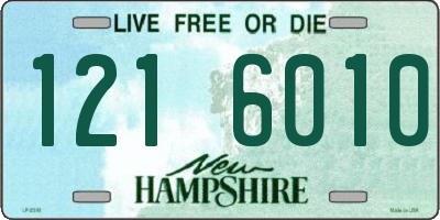 NH license plate 1216010