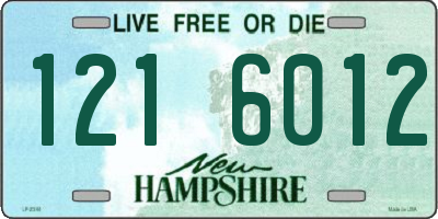 NH license plate 1216012