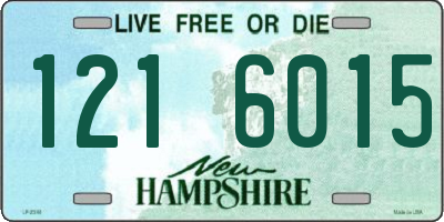 NH license plate 1216015