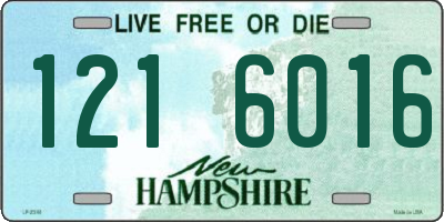 NH license plate 1216016