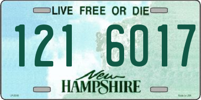 NH license plate 1216017