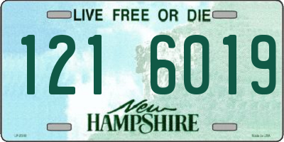 NH license plate 1216019