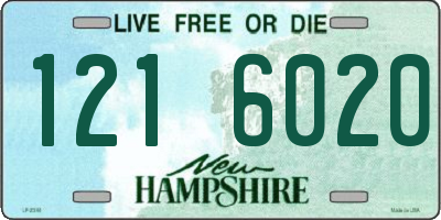 NH license plate 1216020