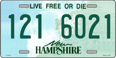 NH license plate 1216021