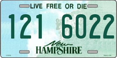 NH license plate 1216022