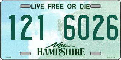 NH license plate 1216026