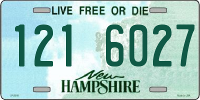 NH license plate 1216027