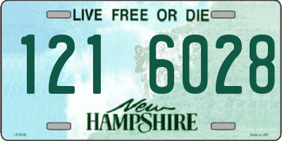 NH license plate 1216028