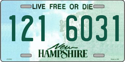 NH license plate 1216031