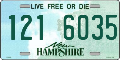 NH license plate 1216035