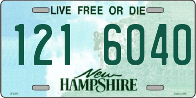 NH license plate 1216040