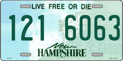 NH license plate 1216063