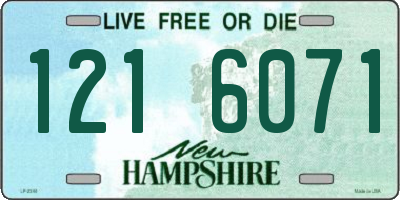 NH license plate 1216071