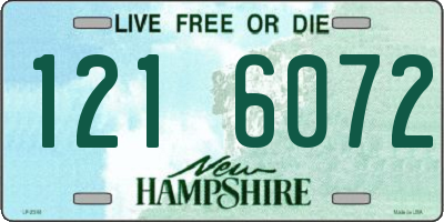 NH license plate 1216072