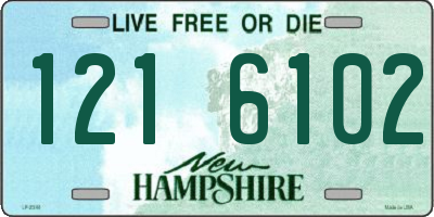 NH license plate 1216102