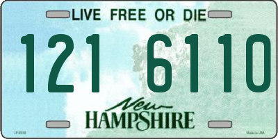 NH license plate 1216110
