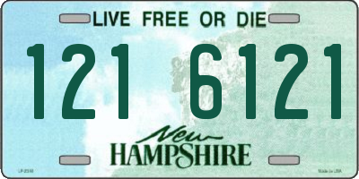 NH license plate 1216121