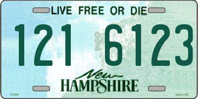 NH license plate 1216123