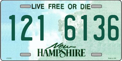 NH license plate 1216136