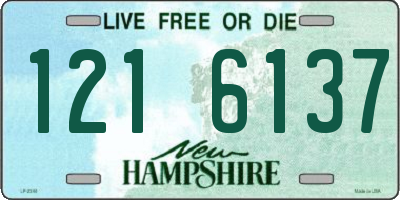 NH license plate 1216137