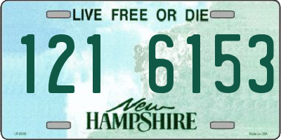 NH license plate 1216153