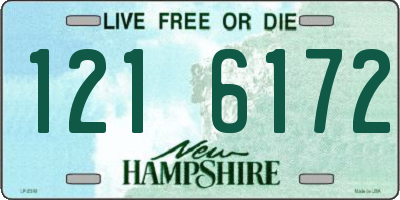 NH license plate 1216172