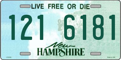 NH license plate 1216181
