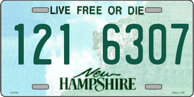 NH license plate 1216307