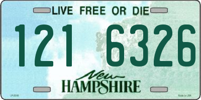 NH license plate 1216326
