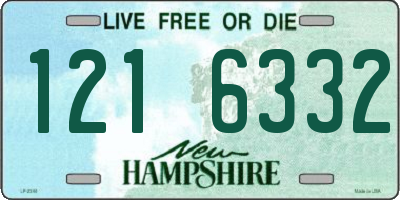 NH license plate 1216332