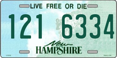 NH license plate 1216334