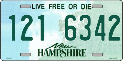 NH license plate 1216342