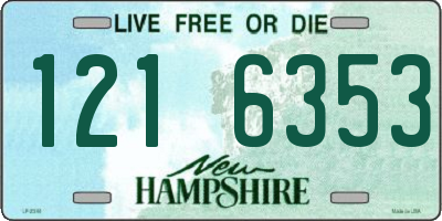 NH license plate 1216353