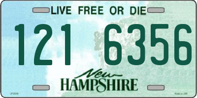 NH license plate 1216356