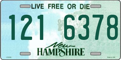 NH license plate 1216378